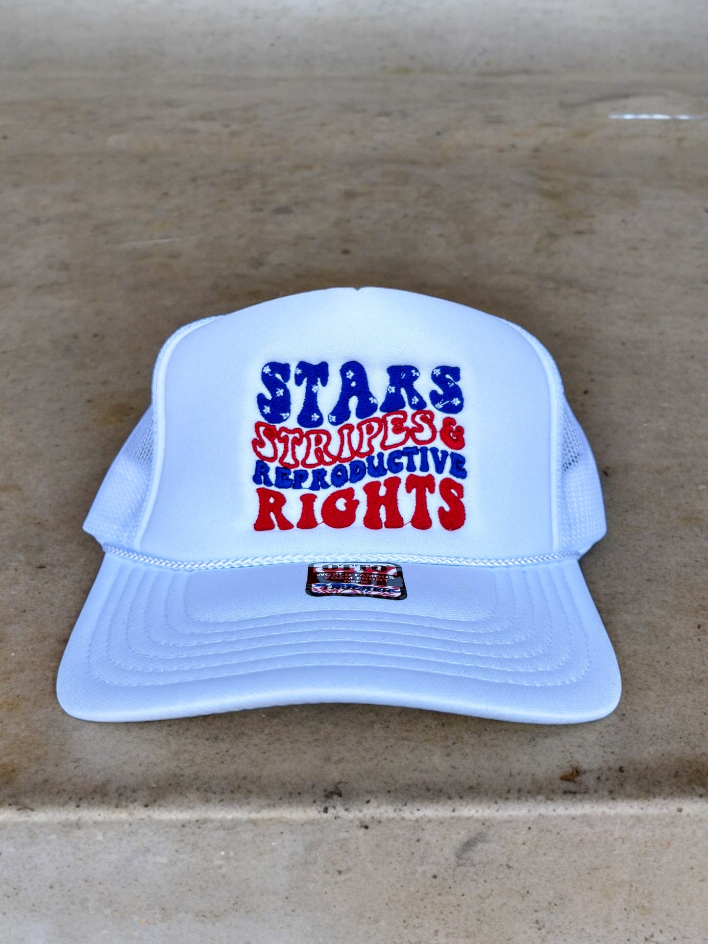 STARS, STRIPES AND REPRODUCTIVE RIGHTS FOAM TRUCKER HAT