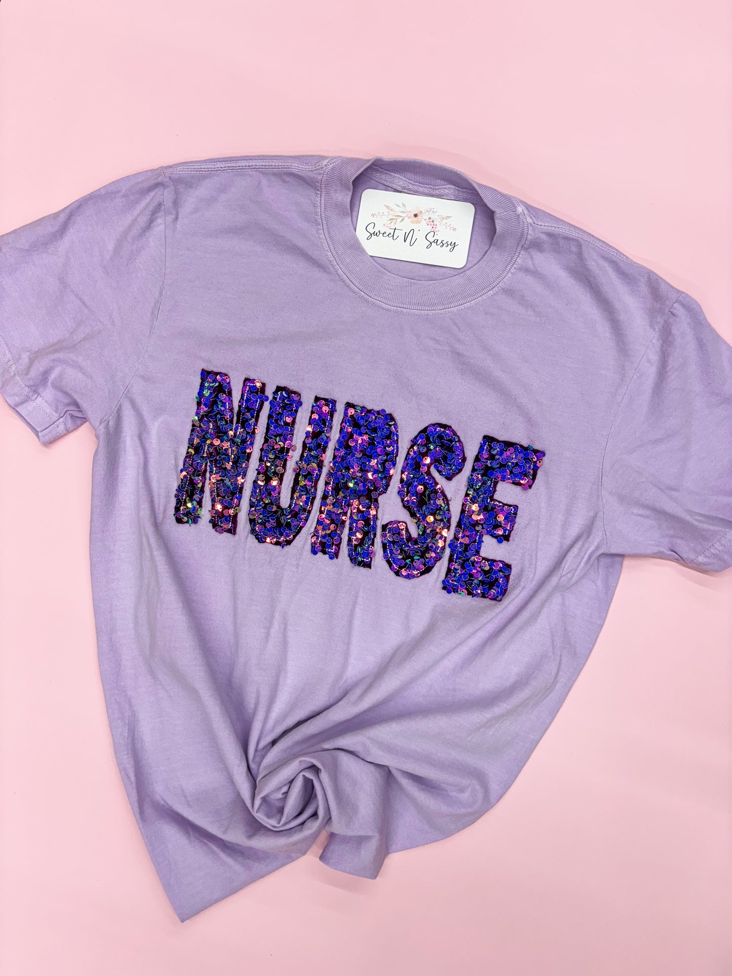 NURSE SEQUIN TEE