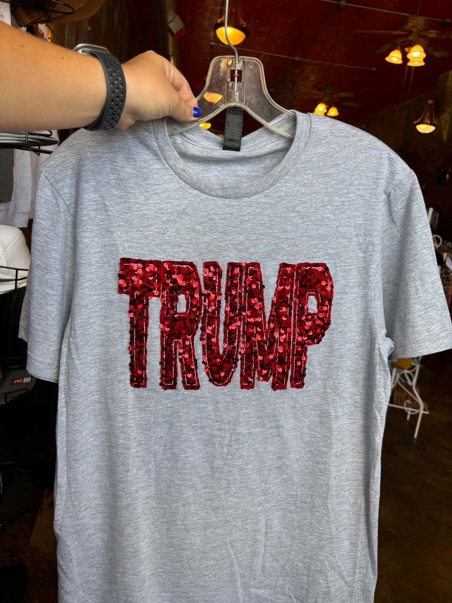 SEQUIN TRUMP TEE