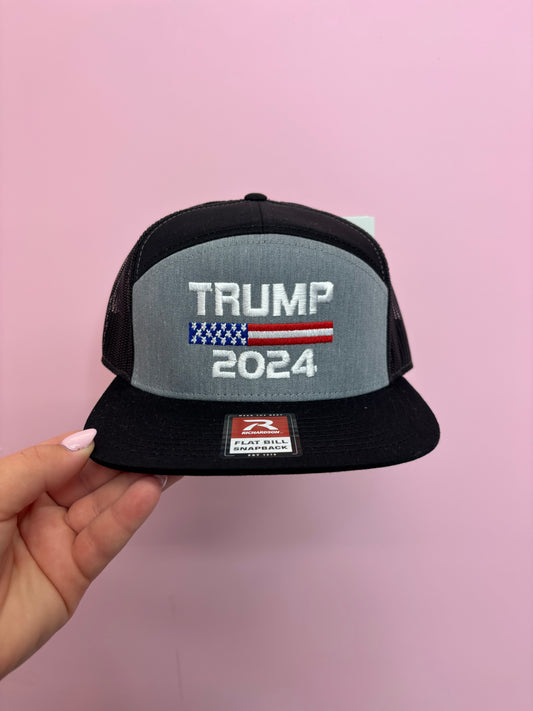 TRUMP 2024 GREY/BLACK HAT