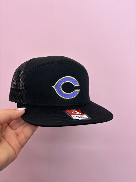 BLACK 168 HAT CHICKASHA LOGO