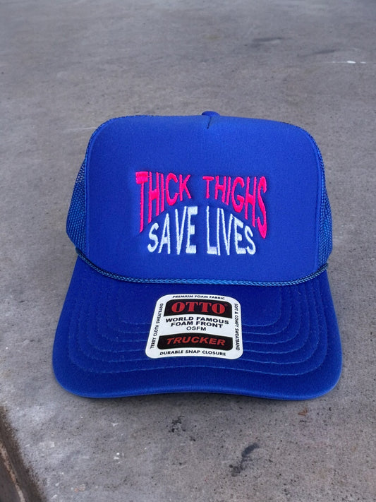 THICK THIGHS SAVE LIVES FOAM TRUCKER